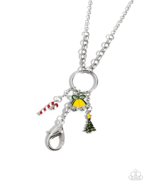 Paparazzi Christmas Morning Lanyard Necklace & Cup of Christmas Cheer Charm Bracelet Multi Set