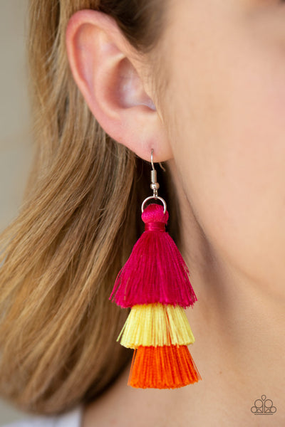 Paparazzi Hold On To Your Tassel Multi Earrings