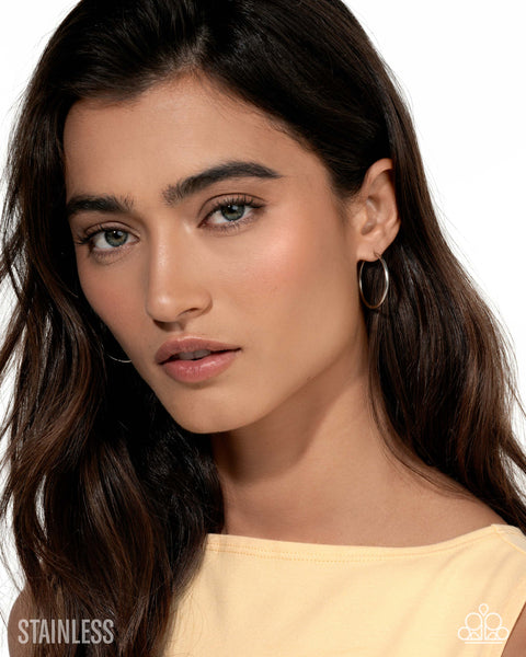 Paparazzi Surmounting Sheen Hoop Earrings