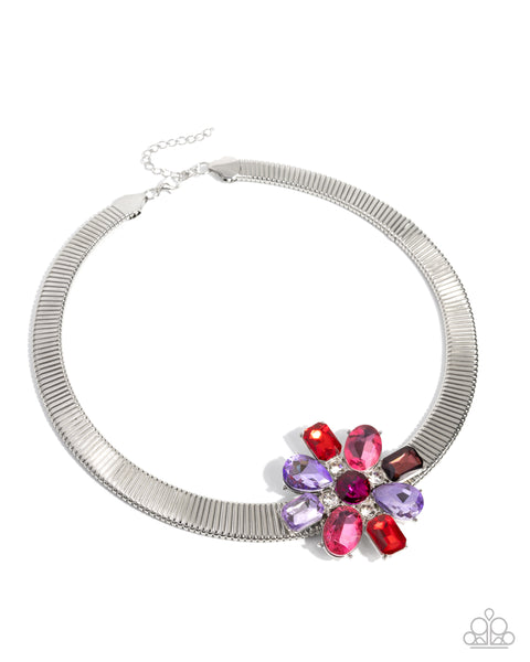 Paparazzi Forward Florals Necklace Pink