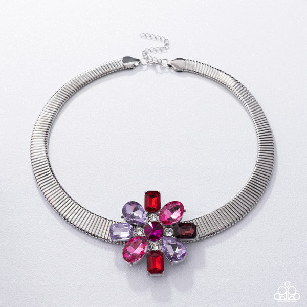 Paparazzi Forward Florals Necklace Pink