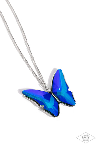 Paparazzi The Social Butterfly Effect - Blue Necklace