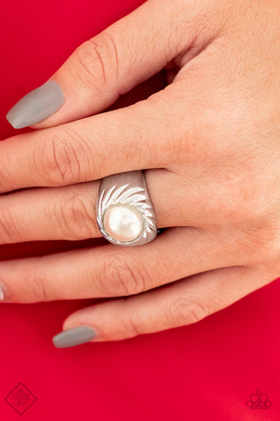 Paparazzi Wall Street Whimsical Pearl Ring White