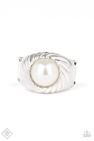 Paparazzi Wall Street Whimsical Pearl Ring White