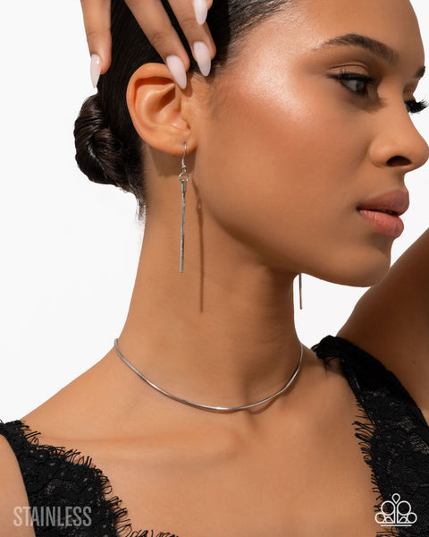 Paparazzi Coiled Celebration Choker Necklace Silver