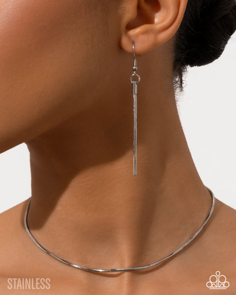 Paparazzi Coiled Celebration Choker Necklace Silver