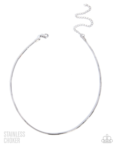 Paparazzi Coiled Celebration Choker Necklace Silver