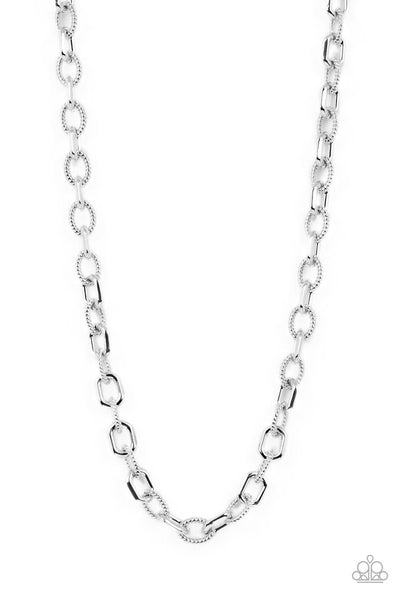 Paparazzi Modern Motorhead - Silver Urban Necklace