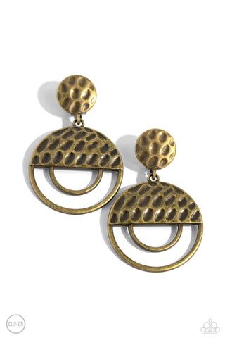 Paparazzi Southern Souvenir - Brass Clip on Earrings