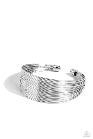 Paparazzi High Wire Act - Silver Cuff Bracelet