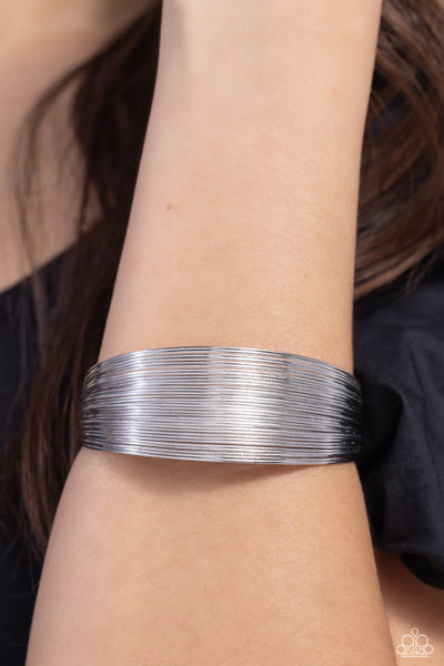 Paparazzi High Wire Act - Silver Cuff Bracelet