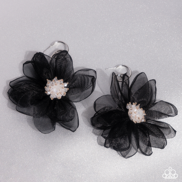 COMING SOON Paparazzi Cosmopolitan Chiffon - Black Earrings