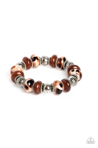 Paparazzi Warped Whimsicality - Brown Necklace