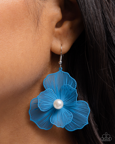 COMING SOON Paparazzi PETAL the Score - Blue Earrings