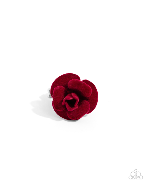 COMING SOON Paparazzi Relaxed Rosette - Red Ring