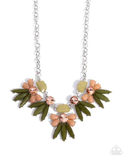 COMING SOON Paparazzi Folklore Flair - Green Necklace