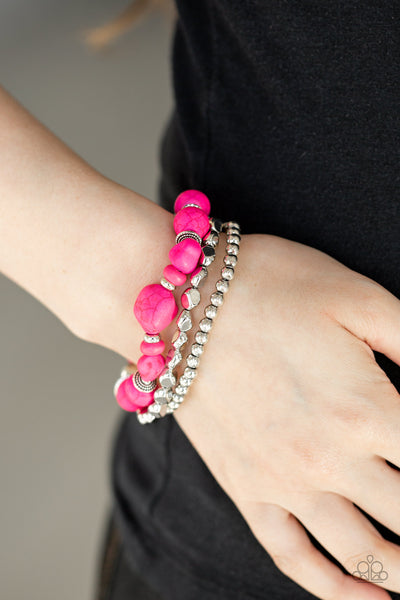 Paparazzi Rural Restoration -Pink Bracelet