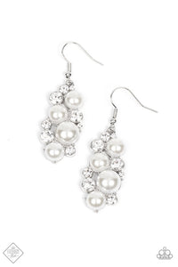 Paparazzi Fond of Baubles White Pearl Earrings