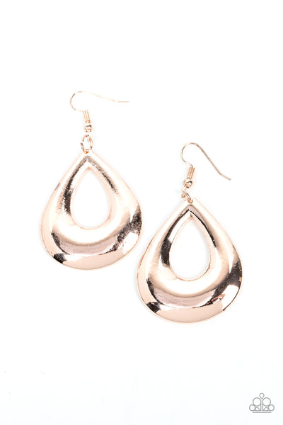 Paparazzi Laid-Back Leisure - Rose Gold Earrings