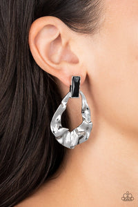 Paparazzi Metro Meltdown Black Earrings