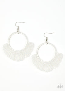 Paparazzi Cant BEAD-lieve My Eyes! - Multi White Seed Bead Earrings