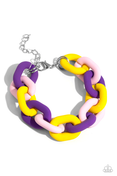 Paparazzi Speed SMILE Necklace and Go the Extra SMILE Bracelet Purple Set