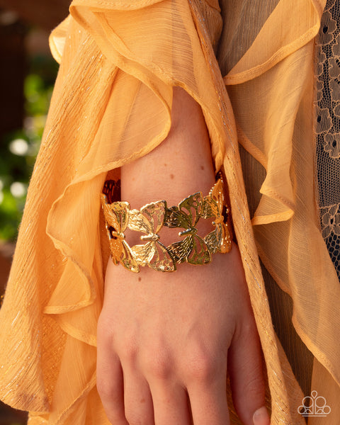 COMING SOON Paparazzi Ready to Fly Cuff Bracelet Gold