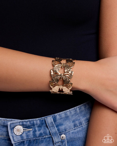 COMING SOON Paparazzi Ready to Fly Cuff Bracelet Gold