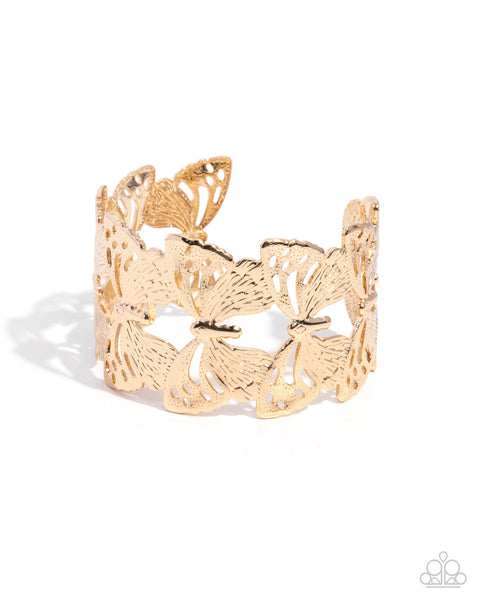 COMING SOON Paparazzi Ready to Fly Cuff Bracelet Gold