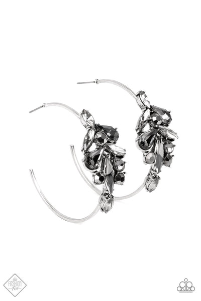 Paparazzi Arctic Attitude - Silver Hoop Earrings