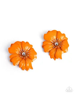 COMING SOON Paparazzi Flourishing Fantasy Earrings Orange