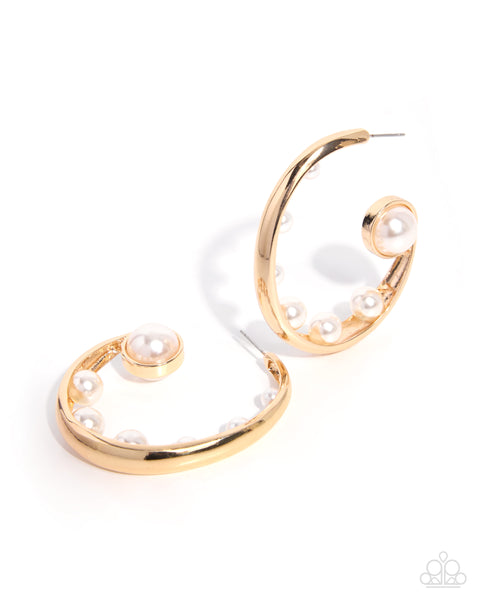 COMING SOON Paparazzi Treasured Timeline Pearl Hoop Earrings