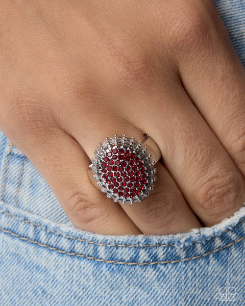 COMING SOON Paparazzi Permission to Sparkle Ring Red