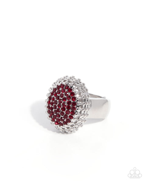 COMING SOON Paparazzi Permission to Sparkle Ring Red