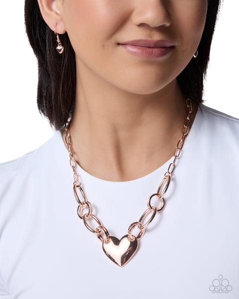COMING SOON Paparazzi Heartfelt Highway Heary Necklace Rose Gold