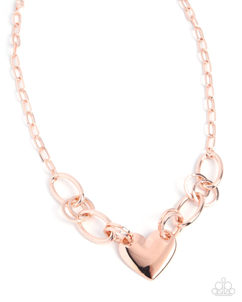 COMING SOON Paparazzi Heartfelt Highway Heary Necklace Rose Gold