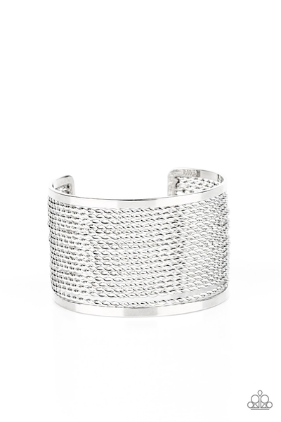 Paparazzi Stacked Sensation - Silver Cuff Bracelet