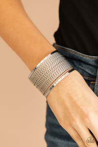 Paparazzi Stacked Sensation - Silver Cuff Bracelet