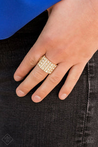 Paparazzi Diamond Drama Gold Ring