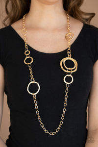 Paparazzi Amped Up Metallics Gold Necklace