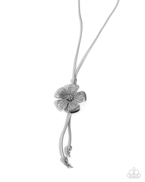 Paparazzi Sunset Structure - Silver Flower Necklace