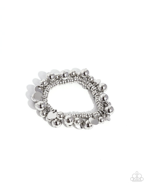 Paparazzi Bauble Beginning - Silver Bracelet