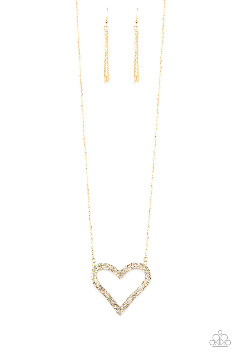 Paparazzi Pull Some HEART-strings - Gold Necklace