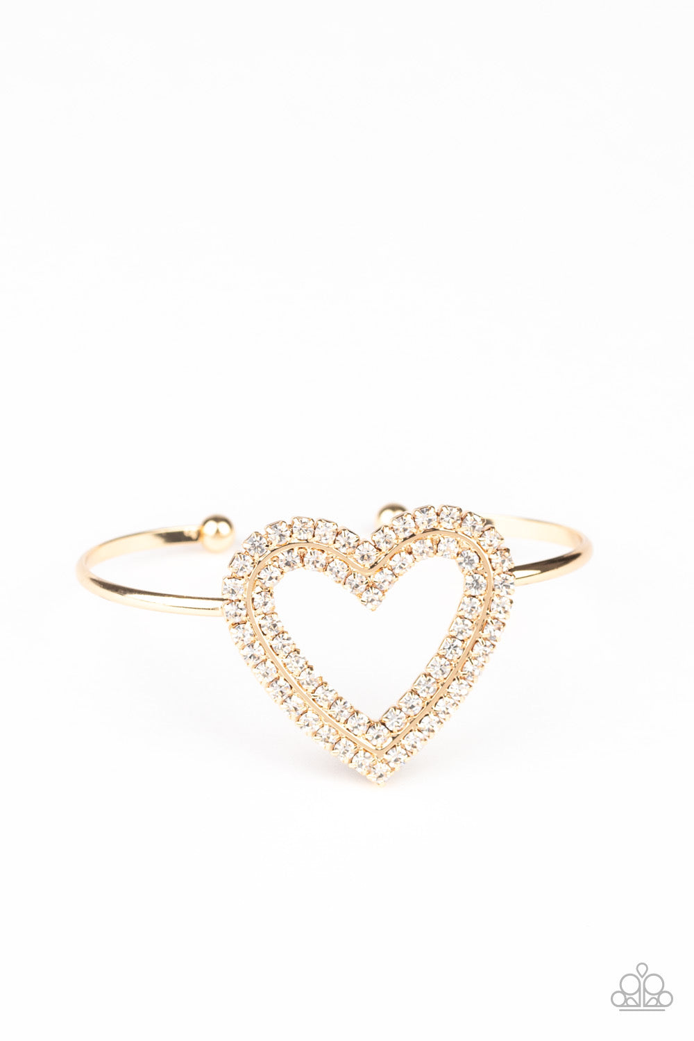 Paparazzi Heart Opener - Gold Cuff Bracelet