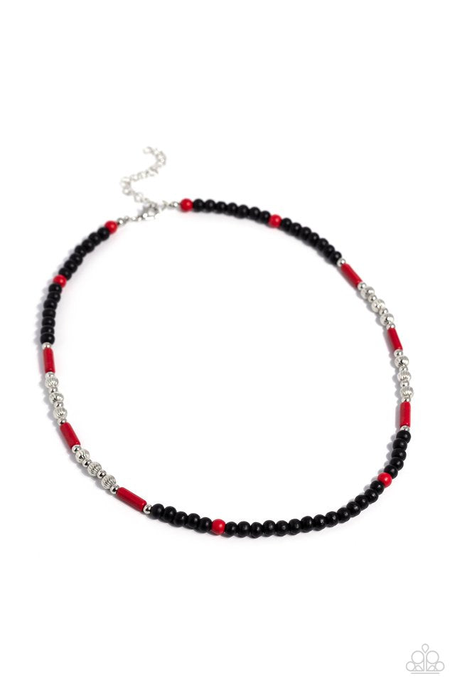 Paparazzi Volcanic Valiance - Red Urban Necklace