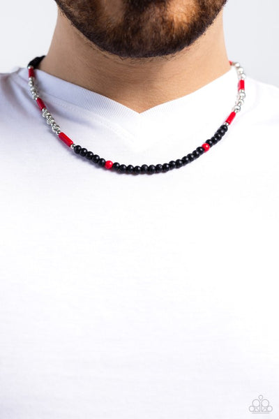 Paparazzi Volcanic Valiance - Red Urban Necklace