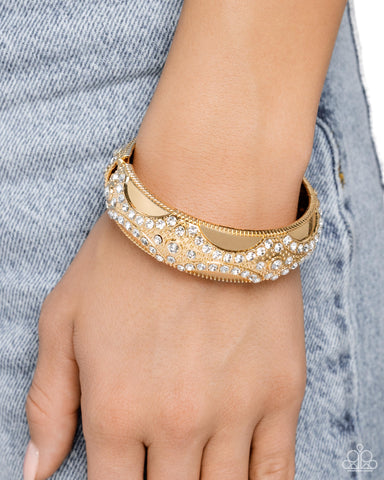 Paparazzi Draped in Decadence - Gold Bangle Bracelet