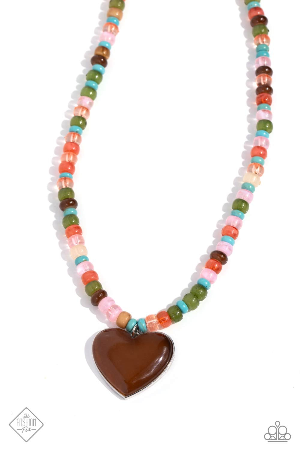 Paparazzi Desertscape Delight Heart Necklace Brown