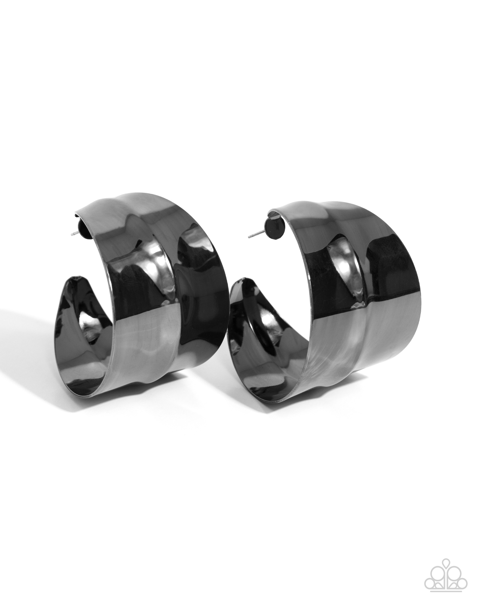 Paparazzi Antiqued Adventure - Black Hoop Earrings