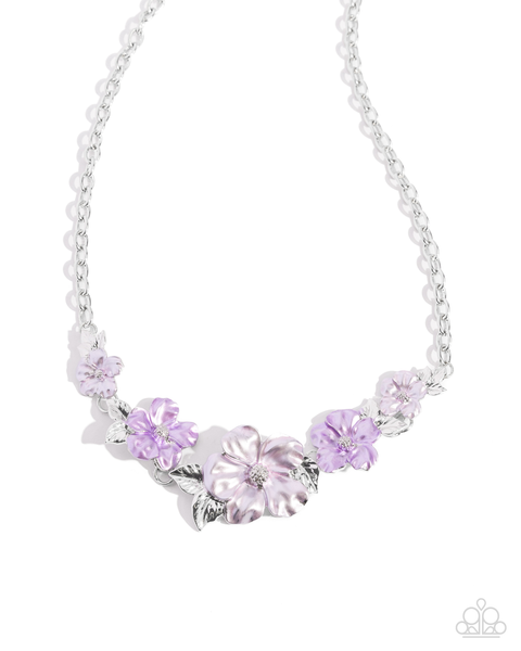 Paparazzi Bouquet Brilliance Necklace and Balanced Bouquet Earrings Purple